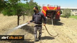 اصلاح و آبیاری فضای سبز مرکز آموزش عالی شهید رجایی فرخشهر 2